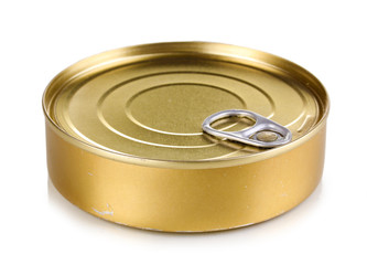 Tin can isolated on white