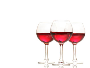 Wineglasses isolated on white
