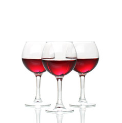 Wineglasses isolated on white