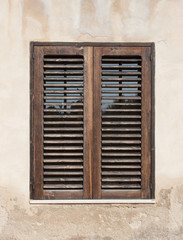 Closed wood window