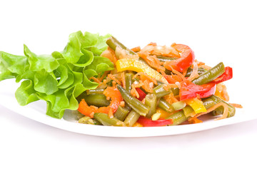 salad with haricot and vegetables