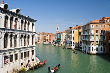 Grand Canal with gondola, Venice