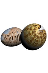 Colorful Easter eggs in different angles on a white background