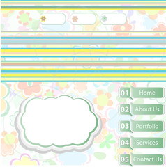 elegant modern website template with beautiful floral background