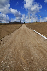 way to the wind power station