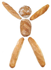 Bread man concept