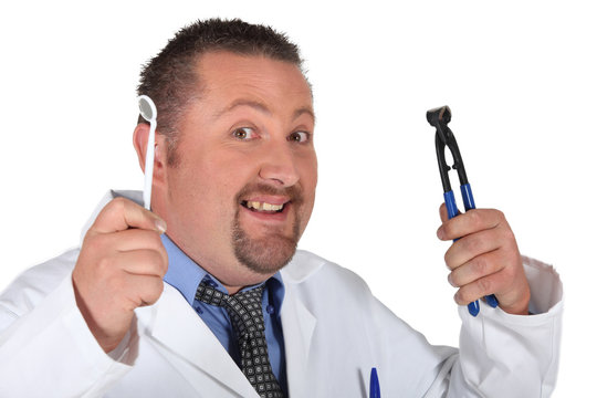 A dentist with his tools