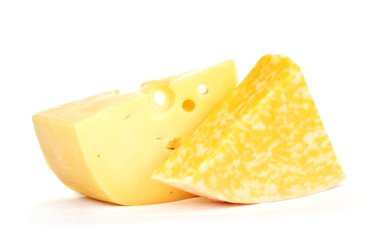 Cheese isolated on white