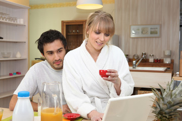 couple having breakfast