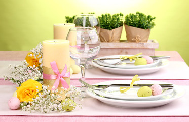 Easter table setting