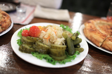 Pickles with tomatoes
