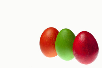 3 painted easter eggs