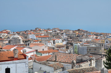 Panoramic view of Monte Sant'Angelo. Puglia. Italy.
