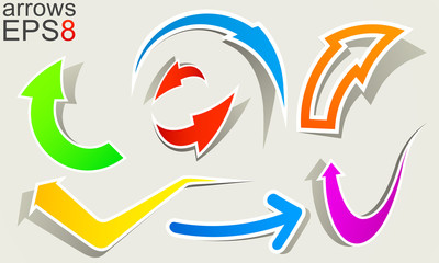 collection of arrows in vector format EPS 8.
