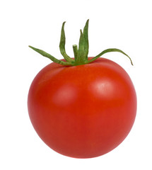 Fresh tomatoes isolated on white