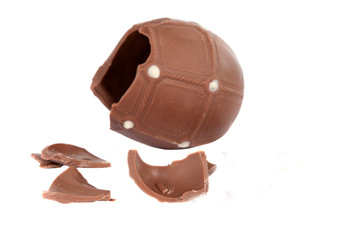 cracked chocolate egg