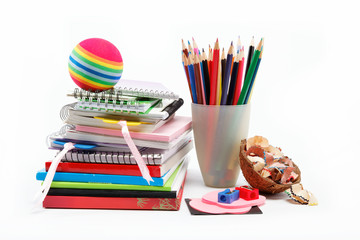 Stationery isolated on white