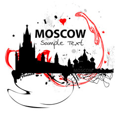 Kunstwerke Skyline von  Moscow - obrazy, fototapety, plakaty