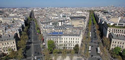 Paris from Arc de Triomphe, France
