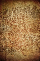 grunge floral background with space for text or image