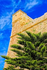 Obraz premium View of Rabat (Victoria) fortress (Gozo, Maltese islands) .HDR image