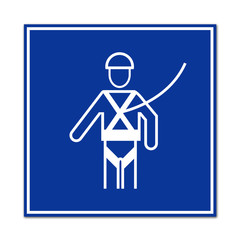 Señal arnes de seguridad