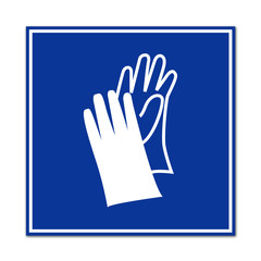 Señal uso de guantes de proteccion