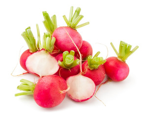 cut radish in a heap