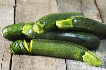 raw and fresh zucchini