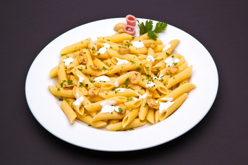 mushroom pasta dish