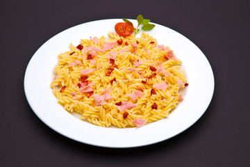 pasta dish with tomato