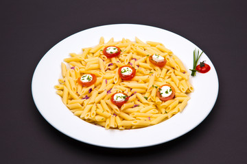 pasta dish with tomato
