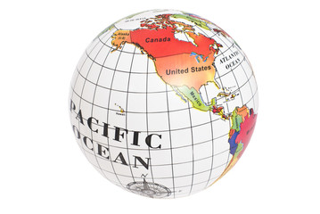 Map of Western hemisphere of the Earth