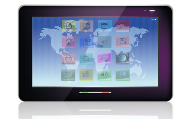 Black  abstract tablet pc