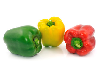 sweet pepper isolated on white background