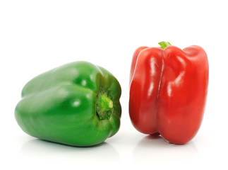 paprika peppers isolated on white background