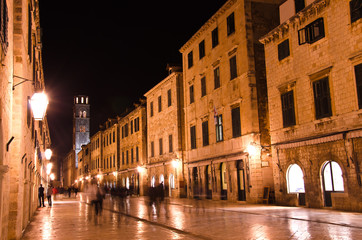 Croatia, Dubrovnik at night