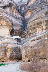 old eroded mountain in Little Petra,