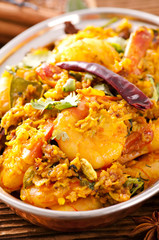 Masala fry mit garnelen