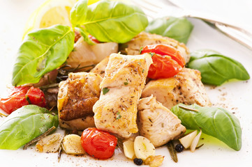 Hähnchen mit Gemüse