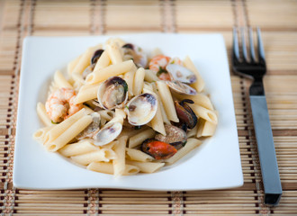 Dish with pasta
