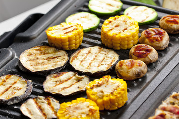 vegetables on electric grill