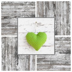 Fototapeta na wymiar Zielone serce - nadzieja, szczęście, miłość