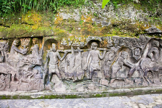 Yeh Pulu - Famous carved cliff face, Ubud