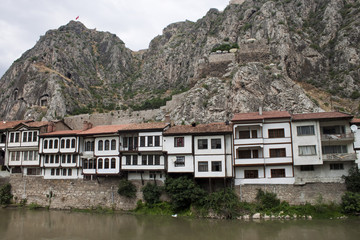 Fototapeta na wymiar Traditional Ottoman houses in Amasya, Turkey