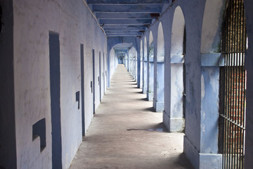 Corridor in Cellular Jail, Port Blair, Andaman Islands, India