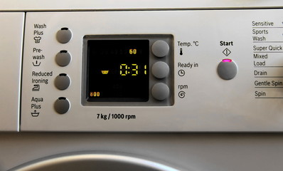 Panel of a washing machine