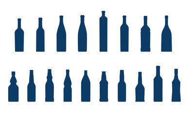 Different bottles collection