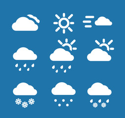Weather conditon icons collection