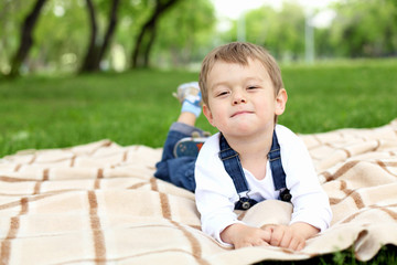 Portrait of a boy in the park